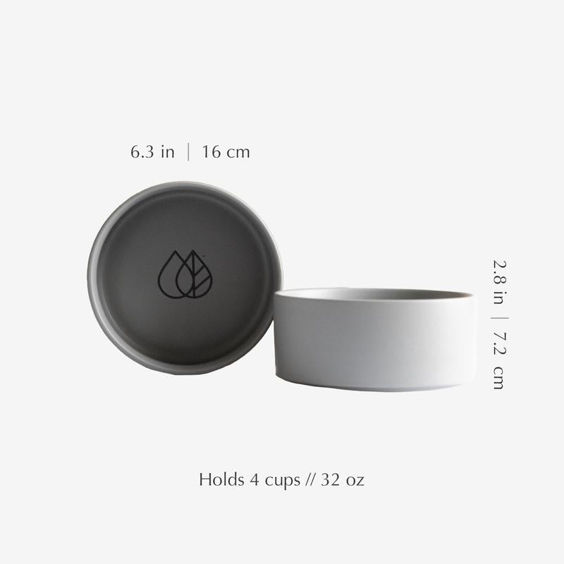 Dog Bowls + Stone Base
