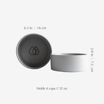 Dog Bowls + Stone Base
